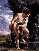 Orazio Gentileschi David Contemplating the Head of Goliath. France oil painting artist